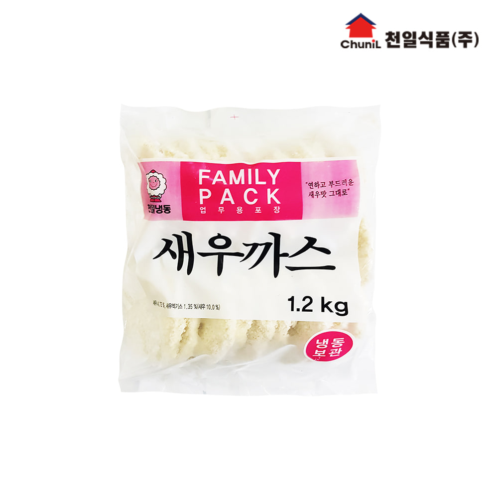 [천일식품] 천일 새우까스 1.2kg / 튀김 패티