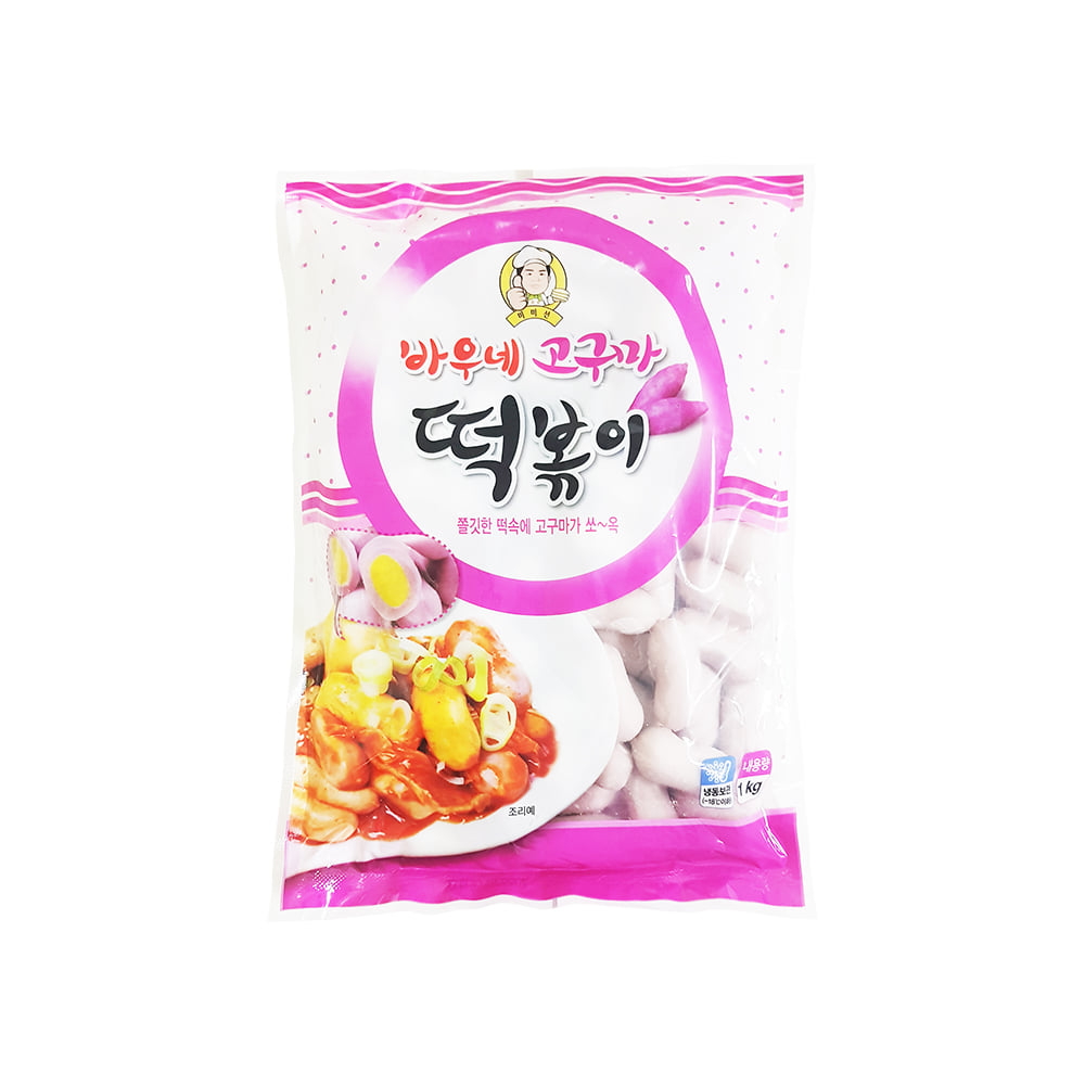 [미미선식품] 바우네 고구마떡볶이 1kg / 쌀떡 자색고구마떡