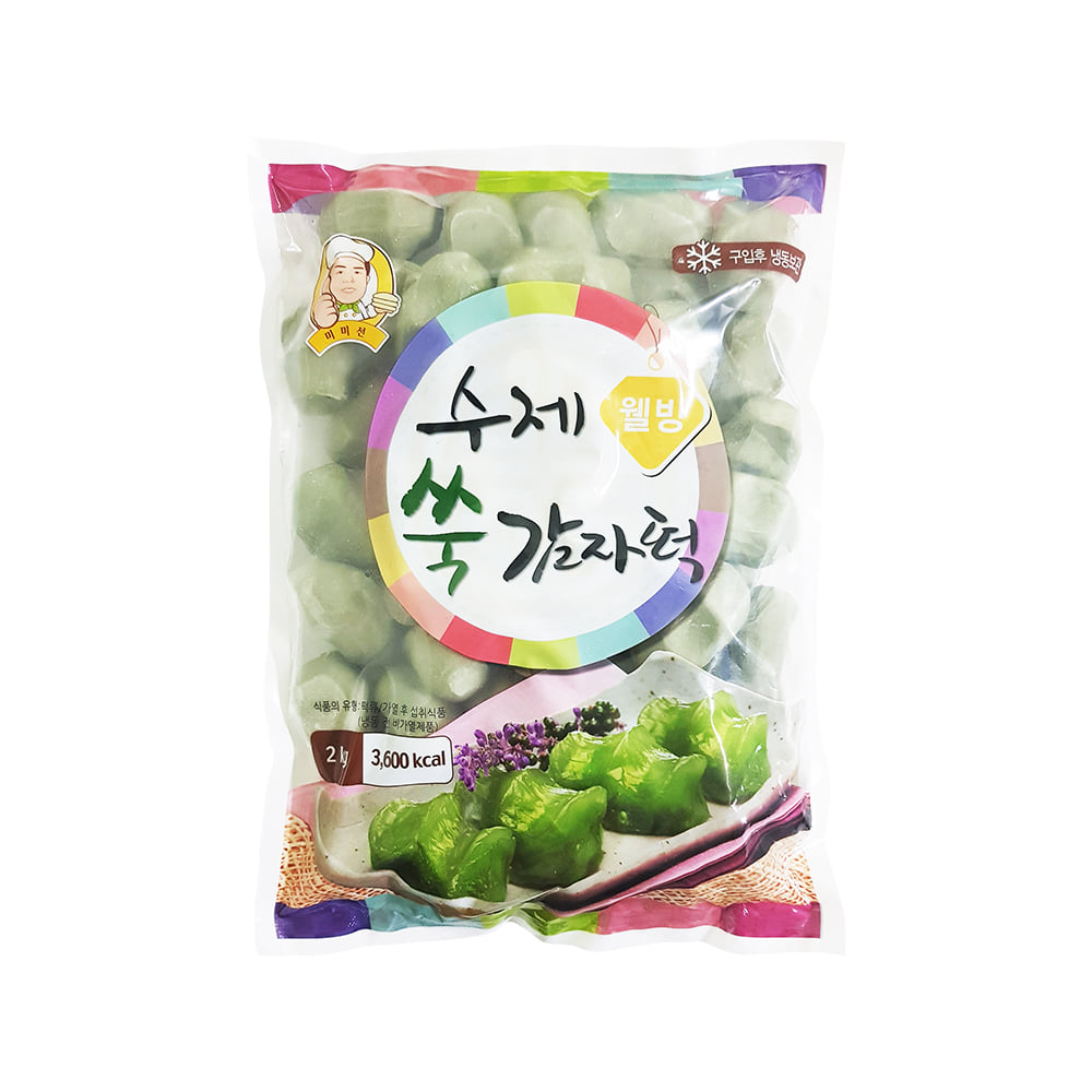 [미미선식품] 바우네 웰빙 수제 쑥감자떡 2kg / 쑥떡